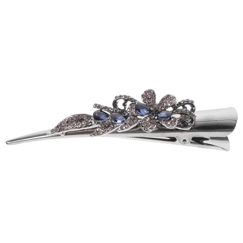 VALICLUD Retro Großer Metallischer Haarklammer mit Funkelnden Strasssteinen Rutschfester Haarschmuck für Damen Geeignet für Feines und Dickes Haar Modischer Haarclip für Alltag und von VALICLUD