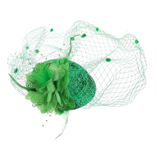 VALICLUD Retro Grüne Hut Haarclip Mit Schleier Für Patrick Day Festliche Haaraccessoires Für Frauen Und Mädchen Für Partys Und Feiern von VALICLUD