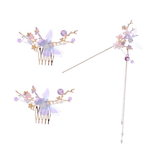 VALICLUD Retro Haarkamm Handgefertigte Haarnadeln mit Sichere Haarschmuck Hochzeit und Party Blau Geeignet für Damen und Mädchen Festliche Frisuren und Cosplay von VALICLUD