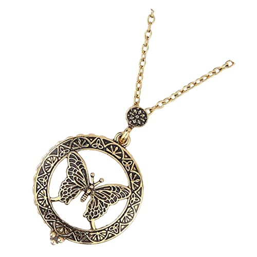 VALICLUD Retro Schmetterling Halskette mit Vergrößerndem Anhänger Legierte Kette Modisches Schmuckaccessoire für Damen Multifunktional zum Lesen Basteln und Reisen Geeignet von VALICLUD