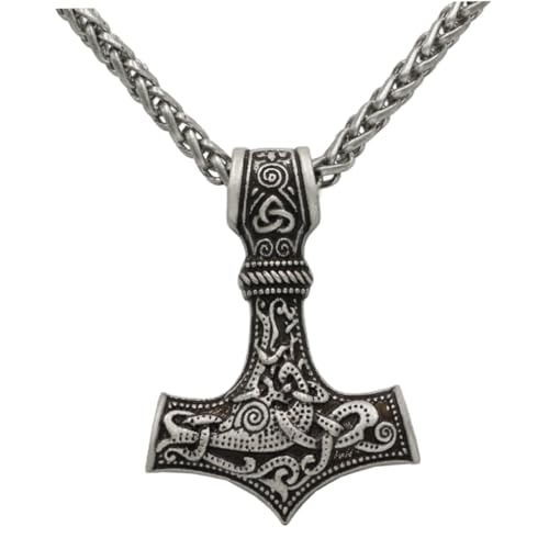 VALICLUD Retro Stil Herren Halskette mit Hammer Anhänger aus Hochwertiger Legierung Robustes Schmuckstück in Antik Silber Modisches Accessoire und für Männer von VALICLUD