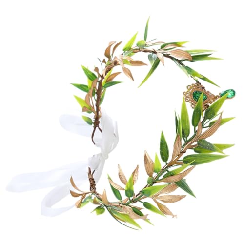VALICLUD Simulationsblattkrone Cosplay-krone Blattkrone Für Frauen Kopfbedeckung Stirnband Feen-haarschmuck Feen-kopfbedeckung Feen-stirnband Blattkrone Stirnband von VALICLUD