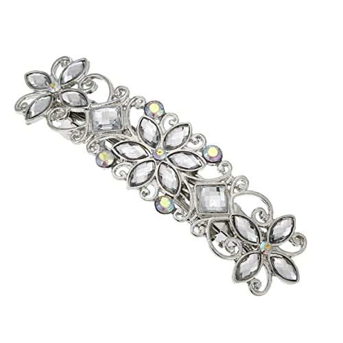 VALICLUD Rhinestone Blumen Haarklammer Haarspange für Damen Vielseitig Einsetzbar für Hochzeiten Partys Reisen und Mehr für Dickes Glattes oder Lockiges Haar von VALICLUD