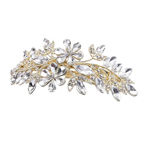 VALICLUD Rhinestone Blumen Haarspange Für Damen Elegante Haarklammer Mit Funkelnden Strasssteinen Für Hochzeiten Partys Und Alltag Damen Haaraccessoire Für Individuelle Stylings von VALICLUD
