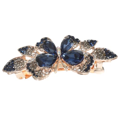 VALICLUD Rhinestone Haarklammer Eleganter Glitzer Haarclip mit Federmechanismus Schmuck Haarschmuck für Damen Geeignet für Partys Fotoshootings und Festliche Anlässe von VALICLUD