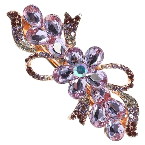 VALICLUD Rhinestone Haarklammer Metall Damen Haarschmuck Braut Hochzeit Strass Haarspange Glitzernd Eleganter Styling Clip für Festliche Anlässe und Alltag von VALICLUD