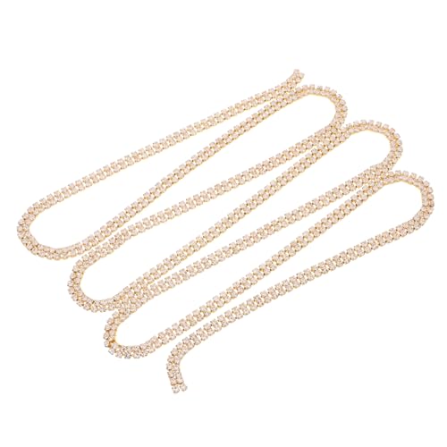 VALICLUD Rhinestone Kette Für Handwerk Glänzende Strasssteine Zur Dekoration Von Kleidung Hochzeitskleidern Und Accessoires Doppelte Reihe Für Vielseitige Anwendungen von VALICLUD