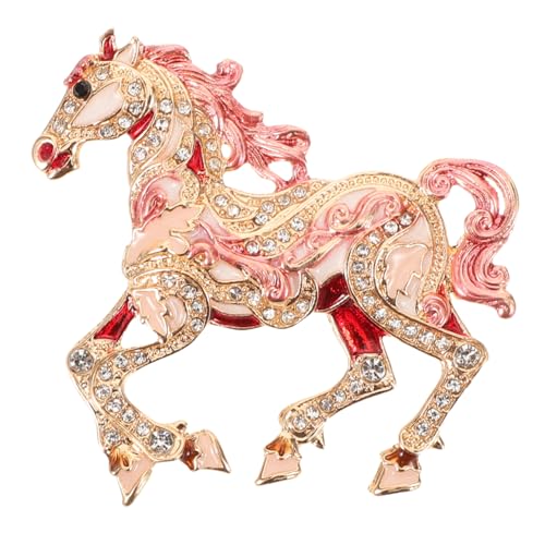 VALICLUD Rhinestone Pferdebrosche Tier Anstecknadel für Damen Leichtes Schmuckaccessoire Vielseitig für Schals Kleider Berufs und Freizeitmode von VALICLUD