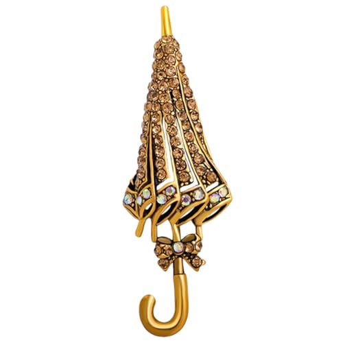 VALICLUD Rhinestone Regenschirm Brosche Anstecknadel aus Unisex Kleidung Lapel Pin Langlebig und Fest Haltend Geeignet für Anzug Schal Hut und Vielseitige Outfits von VALICLUD