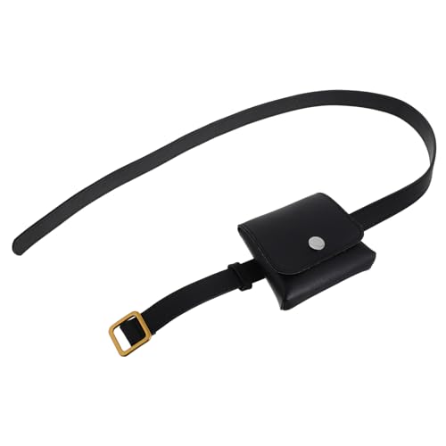 VALICLUD Belt Pouch Waist Bag Für Damen Vintage Imitation Pu Gürteltasche Mit Handyhalterung Für Wandern Und Multifunktionale Bauchtasche Schwarz von VALICLUD