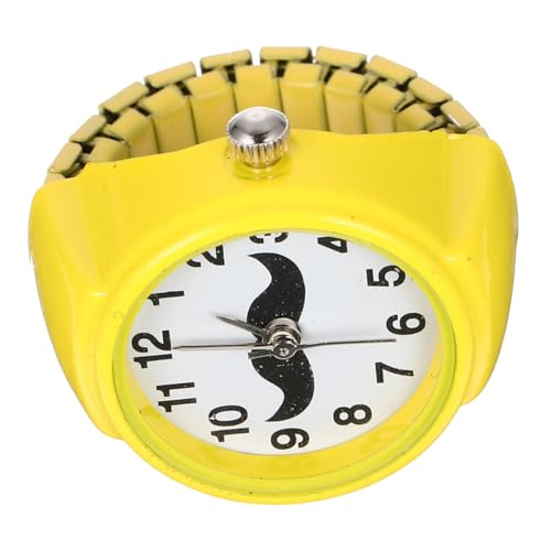 VALICLUD Ringuhr Gold Taschenrechneruhr Halskette Armband Frauen Beobachten Männer- Schmuck Ringe Retro- Glänzender Fingerring Uhrenarmbänder Silberuhren Für Damen Yellow Abs von VALICLUD