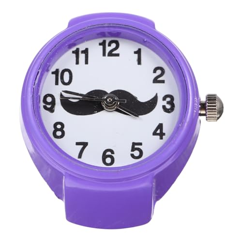VALICLUD Ringuhr damenarmbanduhr Ladies Watch Batterie Armbanduhr Replica Watch uhrenwender zappeln Größer Frauen Anhänger Gold Damen Fingeruhr Uhr mit rundem Ring Uhrenring Abs Violett von VALICLUD