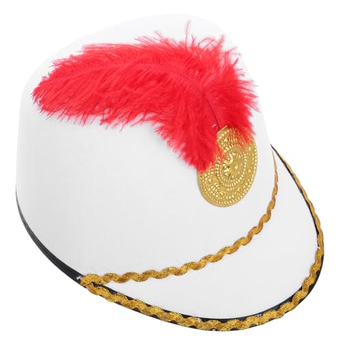 VALICLUD Plüschritterhut Mit Feder Robuster Kostümhut Für Cosplay Paraden Und Partys Stilvolles Accessoire Für Festlichkeiten Und Inspektionen von VALICLUD