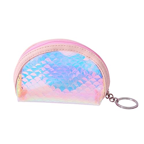 VALICLUD 2 STK Rosa Handtasche Blaue Geldbörse Rosa Geldbörsen Blaue Brieftasche Rosa Brieftaschen Geldbörse Rosa Holografische Geldbörse Portemonnaie Fischschuppenmuster Mädchen von VALICLUD