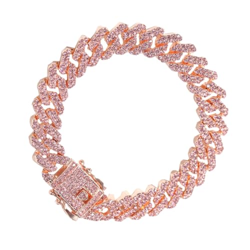 VALICLUD Roségold Herren Armband Breit Kubanische Kette aus Langlebiger Legierung Modisches Schlichtes und Einzigartiges Schmuckstück für Geburtstag Geschenk Männer von VALICLUD