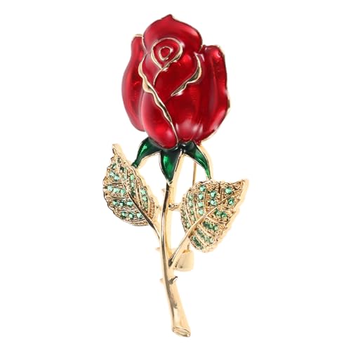 VALICLUD Blumenbrosche Rosenbrosche Strass-blumenbrosche Damen Mantel Brosche Rosen Nadel Blume Brosche Für Damen von VALICLUD