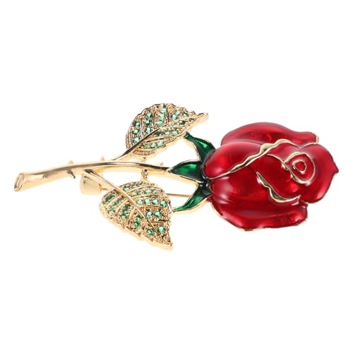 VALICLUD Rosenbrosche mit Funkelnden Strasssteinen Hautfreundlich Kreative Blütenform Vielseitige Anstecknadel für Hochzeiten Partys Kleider und Mäntel Perfektes von VALICLUD