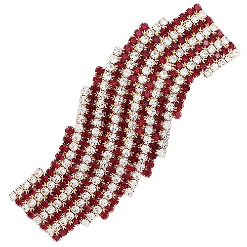 VALICLUD Rote Strasshaarkarte haarschmuck Braut Haarspange Haarspangen mit Strass Ästhetisches Haarzubehör Dekorative Haarnadel Haarspangen damen Kristall-Strass- Strasssteine von VALICLUD