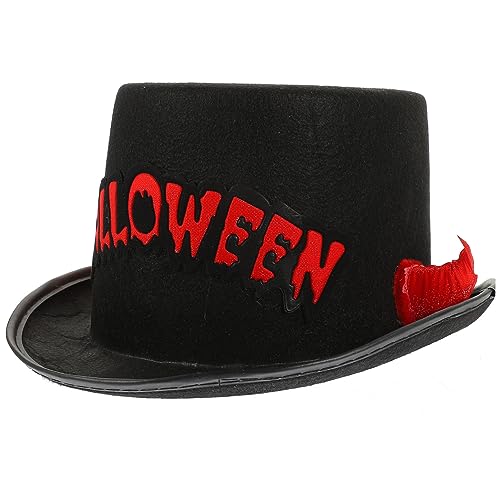 VALICLUD Ox Horn Cosplay Hut Für Halloween Roter Hornhut Aus Schwarzem Filz Für Kostümpartys Fotorequisiten Und Festliche Anlässe Für Erwachsene Und Jugendliche von VALICLUD