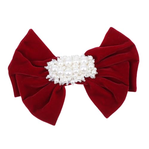 VALICLUD Roter Schleifen Haarclip aus Nationalstil Eleganter Haarschmuck für Damen Rutschfester Alligator Clip für Hochzeiten Partys und Alltag von VALICLUD