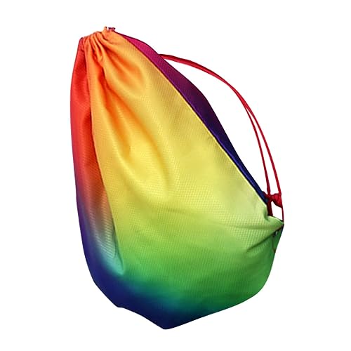 VALICLUD Rucksack Reisetaschen Für Damen Schwimm Seesack Damen Umhängetasche Damen Kordelzugtasche Pooltasche Rucksacktasche Für Damen Netz Strandtasche Für Damen Buntes Polyester von VALICLUD