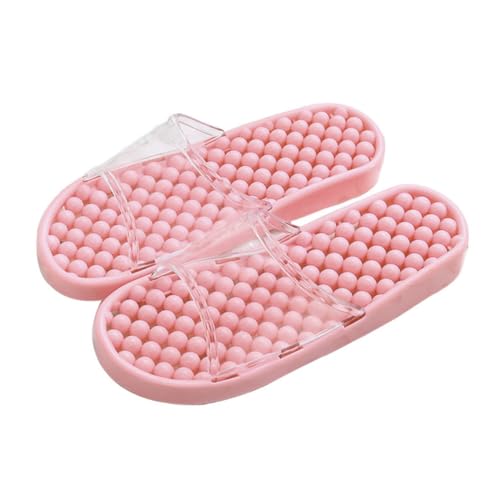 VALICLUD Rutschfeste Duschpantoffeln mit Elastischer Dicker Pvc sohle Offene Zehen Unisex Badeschuhe für Innenbereich und Badezimmer Langlebig Atmungsaktiv Nordisches Rosa von VALICLUD