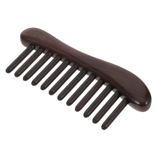 VALICLUD Sandelholz Massagekamm mit Breiten Zähnen für Sanfte Kopfhautmassage und Schonendes Entwirren Holz-kamm für Männer Frauen und Widerstandsfähig Aromatisch bei Lockigem Haar von VALICLUD