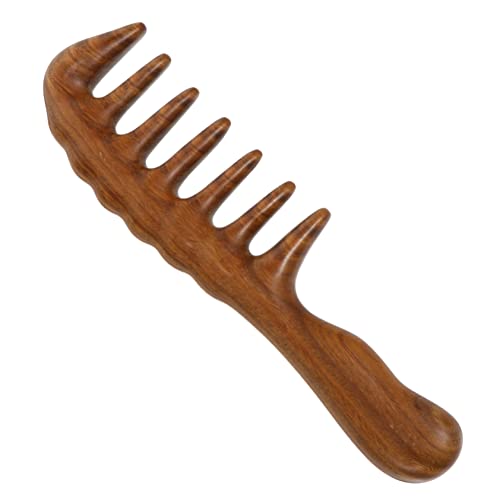 VALICLUD Sandelholzkamm Massagekamm Holzmassagekamm Für Haare Entwirren Friseurkamm Kamm Für Frauen Mit Glatter Oberfläche Leicht Tragbar von VALICLUD
