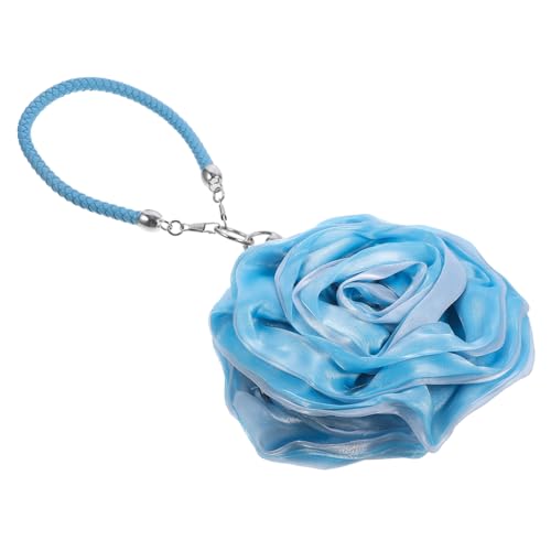 VALICLUD Blumen-Abendkupplung Abend-Clutch in Rosenform Blaue Handtasche Geldbörsen Kleine Geldbörse für Damen Münzgeldbörse Beutel Paket Seidentasche Damentaschen Braut von VALICLUD