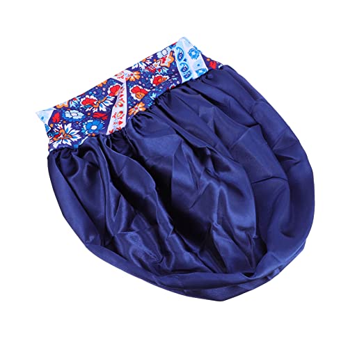 VALICLUD Satin Schlafhaube für Damen Elastische Haarhaube mit Blumenmuster Groß für Lange Haare zum Waschen Schminken und Schützt vor Haarverwicklungen und Sieht Attraktiv von VALICLUD