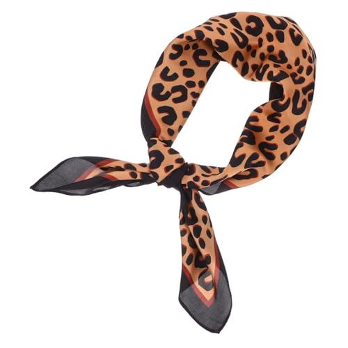 VALICLUD 1stück Leopardenmuster Seidenschal Für Damen Dünner Quadratischer Halstuch Stilvolles Accessoire Für Verschiedene Anlässe Zum Muttertag Farbenfrohes Design von VALICLUD