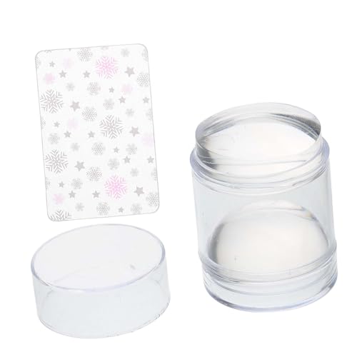VALICLUD Satz Nagelstempel Nagelprägeplatte Französischer Maniküre-stempel Nagelabdruckstempel Nagelstamper Stampfer Für Nägel Maniküre-vorlage Nagellackstamper Transparent Kieselgel von VALICLUD