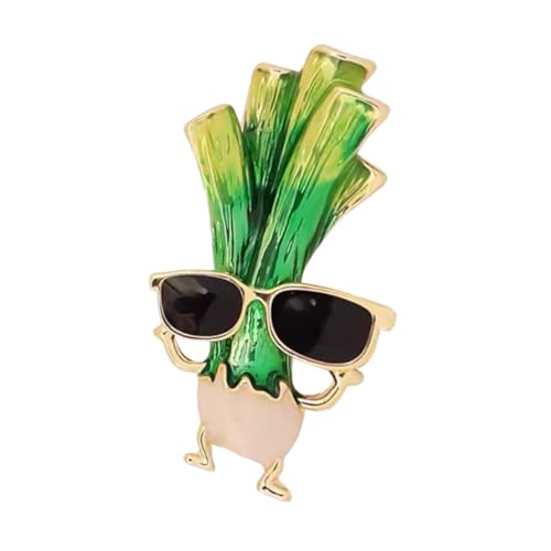 VALICLUD Scallions Anstecknadel Gemüse Brosche Metall Pin für Kleidung Mütze Schal Tasche Damen Modisch Sicher Festlich Zubehör von VALICLUD