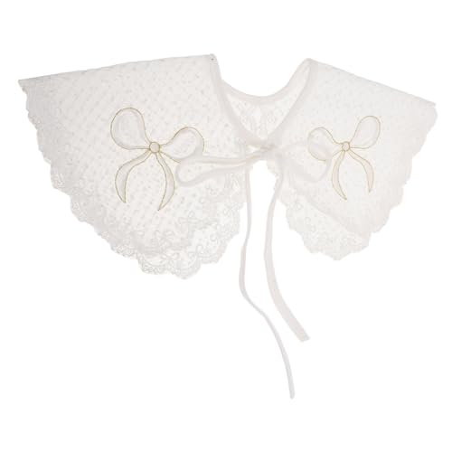 VALICLUD -schal Mit Falschem Kragen Abnehmbarer Umhang Für Bestickt Retro-look Bequeme Baumwolle Für Den Alltag von VALICLUD