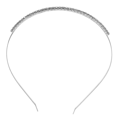 VALICLUD Schimmerndes Braut Haarband aus Metall mit Funkelnden Strasssteinen Komfortabel und Eleganter Haarschmuck für Hochzeiten Partys und Festliche Anlässe Silberfarbenes Damen von VALICLUD