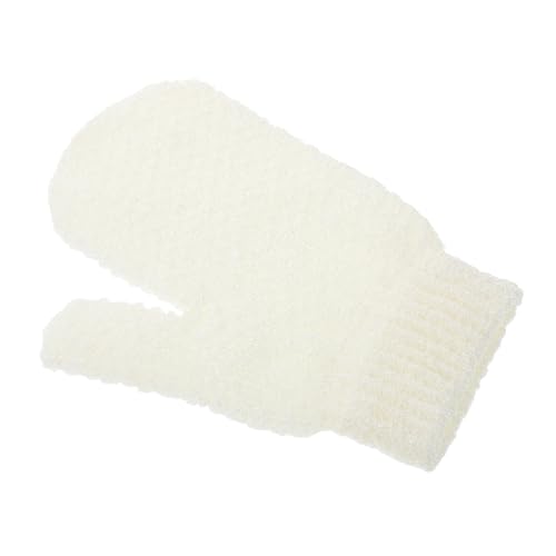 VALICLUD Schlammschrubbhandschuhe Badehandschuh Peeling Körperschrubber Handschuh Peeling Handschuhe Für Frauen Duschhandschuhe Peeling Handschuhe Für Das Gesicht Weißes Polyester von VALICLUD