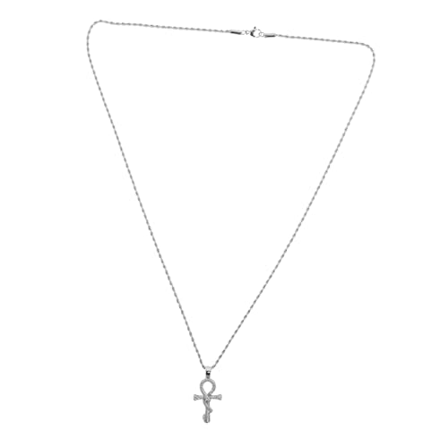 VALICLUD Schlangen Anhänger Halskette Kupfer Langlebig Herren Damen Schmuck Layered Choker mit Kreuz Anhänger Vielseitig Tragbar Modisch Robust von VALICLUD