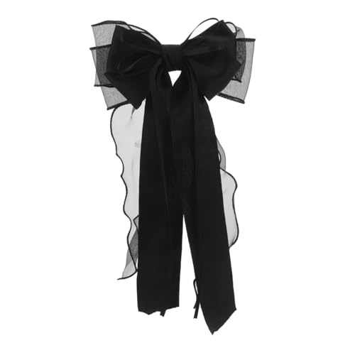 VALICLUD Schwarze Schleifenclips Mit Netzschleife Für Frauen Und Mädchen Spitzen-haarschmuck Haarschleifen Für Hochzeiten Partys Und Alltag Dekoratives Accessoire von VALICLUD