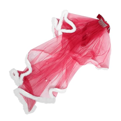 VALICLUD Schleife Schleier Weihnachtsmannkleid Für Frauen Minirock Dessous Weihnachtsoutfit Frauen Babydoll-dessous Für Frauen Weihnachtsmann-outfit Für Frauen Santa Robe Rot Gittergewebe von VALICLUD
