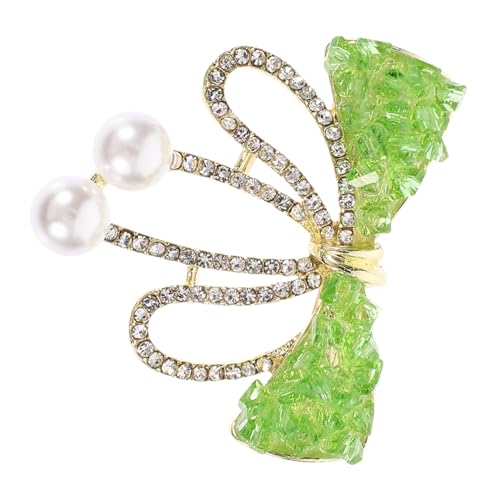 VALICLUD Schleifen Brosche Damen Schleife Revers Stift Broschen Halter Halskette Tiere Korsage Hut Reversnadel Perle Anstecknadel Für Kleidung Ansteckblume Schmuck Hund Zinklegierung Green von VALICLUD