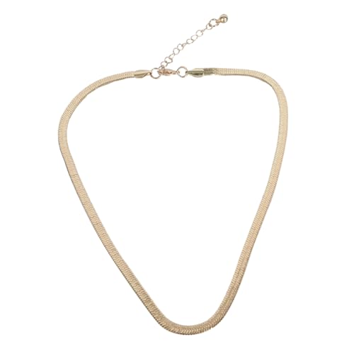 VALICLUD Schlichte Flache Schlangenkette Halskette Unisex Vergoldet Modischer Halsschmuck Kreatives Accessoire für Damen und Herren von VALICLUD