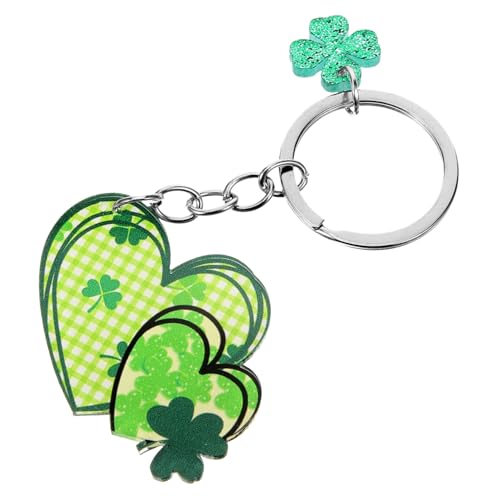 VALICLUD Schlüsselanhänger Mit Vierblättrigem Kleeblatt Ring Karte Kette Karabiner Schlüsselband Halter Damen-geldbörsen Damen Geldbörse Geldbörse-Ornament Taschenanhänger Acryl von VALICLUD