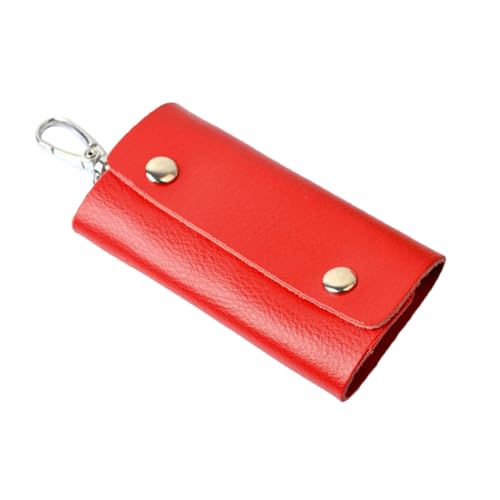 VALICLUD Leder-schlüsselhalter Echtleder-schlüsseletui Schlüsselbehälter Aus Leder Autoschlüssel-geldbörse Mit Schnellverschluss Und Ringhaken Für Männer Und Frauen von VALICLUD