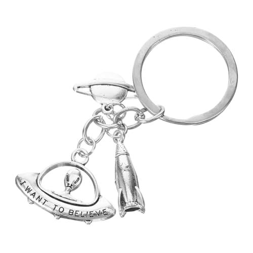 VALICLUD Schlüsselanhänger Raumschiff Aus Kreativ Als Anhänger Für Tasche Handy Schlüssel Auto Dekoration Party Geschenkidee Zum Geburtstag Valentinstag Weihnachten von VALICLUD