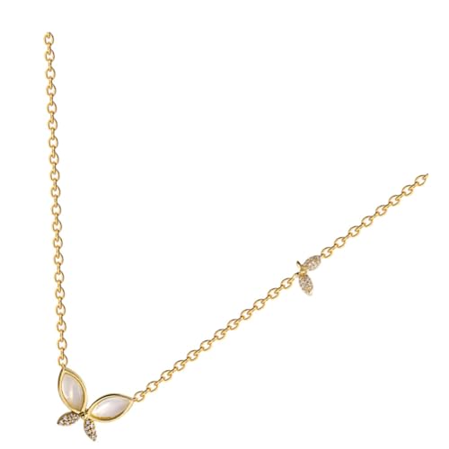 VALICLUD Schmetterling Damen Halskette Titanstahl Anhänger Kette Elegant Hautfreundlich Schmuck für Mutter Tochter Freundin von VALICLUD