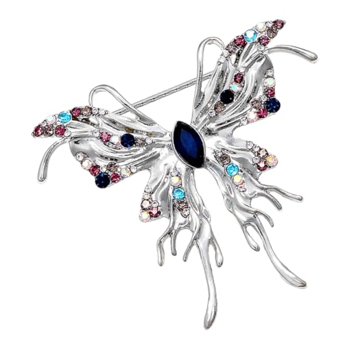 VALICLUD Schmetterlingsbrosche mit Strass für Kleidung Damen Anstecknadel Vielseitig für Hut Schal Tasche Geeignet Modisches Accessoire Geschenkidee von VALICLUD