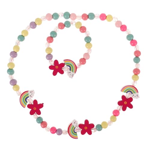 VALICLUD Schmuck Bastelset Mädchen Mit Halsketten Und Armbändern Regenbogen Perlen Für Junge Mädchen Kinderschmuck Geschenkidee Für von VALICLUD