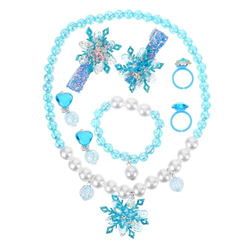 VALICLUD Schmuckset für Kleine Mädchen Perlen Halskette Armband Satz Kinderschmuck für 2-7 Bunte Leichte und Bezaubernde Designs für Geburtstage und Besondere Anlässe von VALICLUD