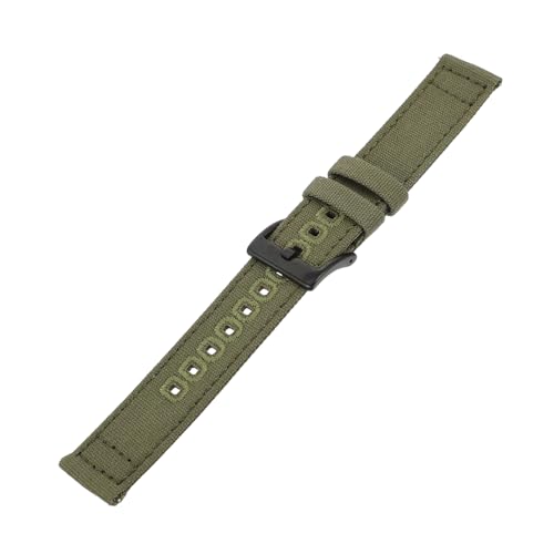 VALICLUD Schnellverschluss Canvas Uhrenarmband Herren Damen Sportliches Leichtes Hautfreundliches Armband Passend für Smartwatch Verstellbar Atmungsaktiv Modisch in Militärgrün mit von VALICLUD