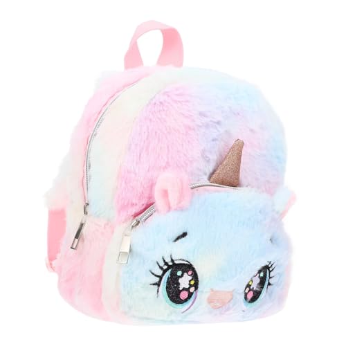 VALICLUD Schöner Rucksack Im Plüsch-Outdoor-Stil Große Augen Tagesrucksack Für Mädchen Verstellbare Träger von VALICLUD